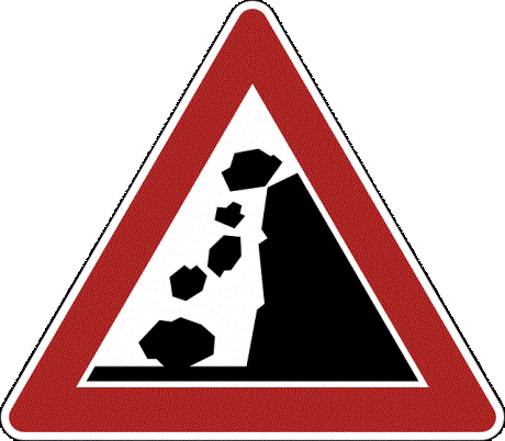 Crash Warning Danger Sign