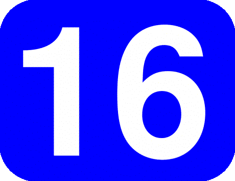 16 Sign - Public Domain