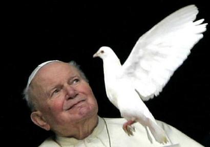 Pope John Paul II was taken to a hospital late on February 1, 2005, Italian media including national news agency ANSA and Sky Italia television said. The pope fell ill with influenza on Sunday and was forced to cancel all his engagements over the past two days. The pope is shown observing a white dove released by children at the Vatican, on January 30, 2005. [Reuters] 