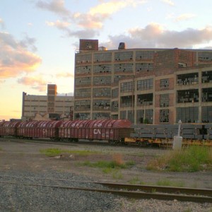 Detroit Michigan at Milwaukee Junction looking southwest at Russell Industrial Complex - Photo by no body atoll